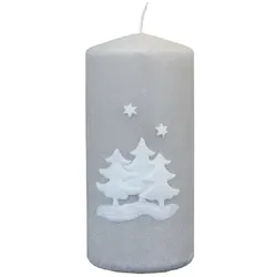 Wiedemann Kerzen Weihnachtskerzen Stumpen Powder Winter Schlamm 150 x 70 mm, 4er Set Kerzen