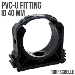 40 mm PVC Klebe Fitting Rohr Schelle Halter Klemme Clip geschlossen