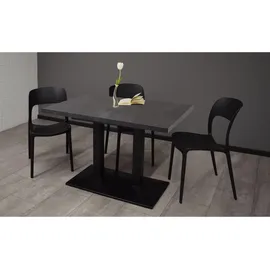 58 aufm Kessel Bartisch ausziehbar 120 x 70 x 72 cm Schwarz/Graphit