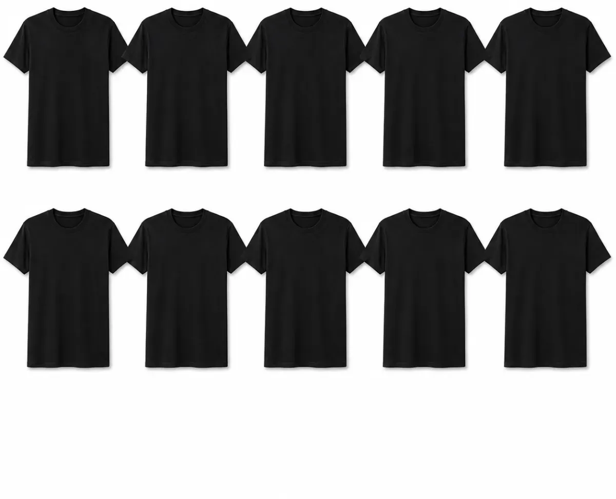 Fruit of the Loom - 10er Pack Valueweight Unisex T-Shirt - Black / M