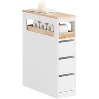 SoBuy Nischenregal, Weiß, Holzwerkstoff, Holz, 23x82x65 cm, Badezimmer, Badezimmerschränke, Midischränke