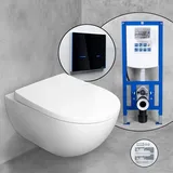 Geberit Acanto Wand-WC & Tellkamp WC-Sitz mit neeos Vorwandelement,, 500600018+16746BM#SET,