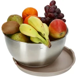 Kela MARY Schüssel mit Deckel beige 3,5L Rührschüssel Salat-Schale Teig Backen