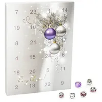 VALIOSA Schmuck-Adventskalender Merry Christmas Mode-Schmuck Adventskalender (24-tlg), 24-teilig (1 Set) lila