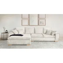 Home Affaire Ecksofa HOME AFFAIRE "Katja L-Form, B: 325 cm - OTTO. Verlässliche Qualität.", beige (cream), B:325cm T:183cm, 100% Polyester, Sofas, Ecksofa, Bettfunktion, Bettkasten & 4 Zierkissen