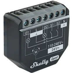 SHELLY WLAN-Schaltaktor 2PM Gen4, 2 Kanal, WLAN, Matter, Bluetooth