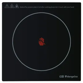 Orbegozo PCE 5000 2000 W tragbare Glaskeramikplatte aus Edelstahl