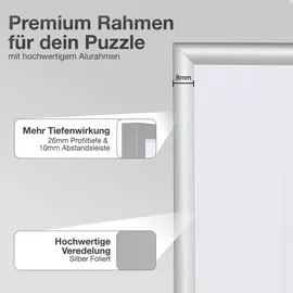 K-Möbel Bilderrahmen Puzzlerahmen Silber 84x119 cm 1 St.