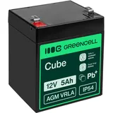 Green Cell Batterie 12 V 5 Ah schwarz