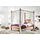 Massivmoebel24 Himmelbett Sheesham 160x200x224 braun geölt NATURE BROWN #531