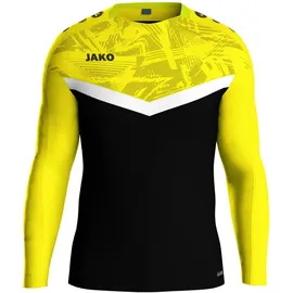 Jako Unisex Kinder Sweatshirt Iconic, schwarz/soft yellow 140