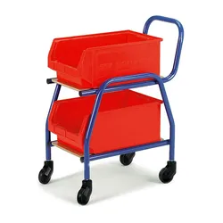 Rollcart Zubringer, Ladefläche 495x275mm, Tragkraft 100 kg, blau