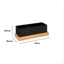 5five simply smart 5five - herausnehmbarer Organizer aus bambus Bava Schwarz