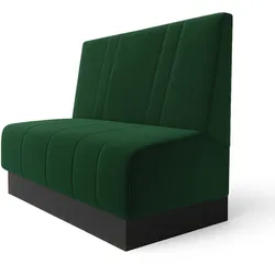 Fischer S | Gastrobank | B:H 180 x 100 cm | Dunkel Grün | Schräg Gestreift | Samt