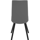 Polsterstuhl STRESSLESS "Laurel", grau (wild dove batick, schwarz), B:49cm H:92cm T:59cm, Leder BATICK: BATICK ist ein leicht korrigiertes, durchgefärbtes und genarbtes Möbelleder, bei dem die meisten Unebenheiten und Spuren in der Regel entfernt wurden., Stühle, Polsterstuhl, Low Back, Größe M, mit schräggestellten Beinen in Schwarz