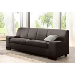 3-Sitzer DOMO COLLECTION "Norma zeitlos, kubisch und elegant, komfortabel, flache Armlehnen", braun, B:212cm H:74cm T:85cm, Sofas