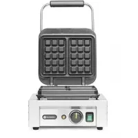 Hendi Waffeleisen 212127 Waffelautomat, 2200 Watt, für 2 Belgische Waffeln je 8 x 10 cm, Edelstahl