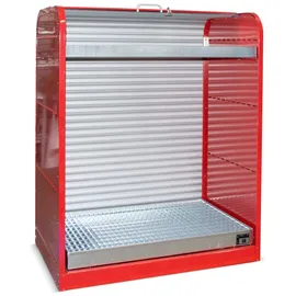 Bauer Südlohn Rollladenschrank Stahlblech 73 Liter rot