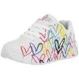 SKECHERS 314064L WMLT Sneaker, White Synthetic/Multi Trim, 37 EU