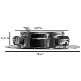 ChiliTec LED-Einbauleuchte "EBL-HV65si", silber 230V, 2W, 4000K, 150lm, neutralweiß