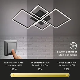 Briloner LED Deckenleuchte 75 cm schwarz