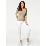 Heine V-Pullover Beige 38