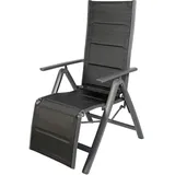 LINDER EXCLUSIV Venezia Relaxsessel 60 x 72 x 110 cm anthrazit klappbar