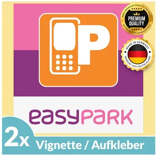 Wicked Chili Aufkleber 2x EASYPARK Vignette EASY PARK APP Ticket Sticker Hinterglasaufkleber, (2tlg), 60x60mm Vignette für EASYPARK APP weiß