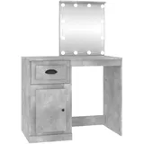 vidaXL Schminktisch mit Spiegel Betongrau 90x50x132,5 cm Holzwerkstoff
