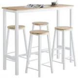 SoBuy Bartisch-Set 120 x 40 x 100 cm Weiß