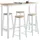 SoBuy Bartisch-Set 120 x 40 x 100 cm Weiß