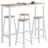 SoBuy Bartisch-Set 120 x 40 x 100 cm Weiß