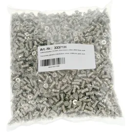 InLine Lüfterschrauben, 5,0x10,0mm, silbern, bulk 2000er Pack