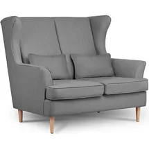 Konsimo Couch Flachgewebe 2-Sitzer Grau