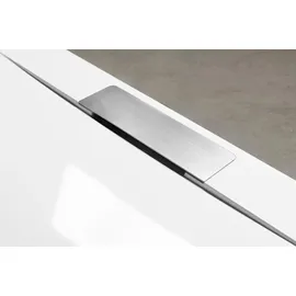 Polysan KAZUKO Duschwannenablauf, DN40, Edelstahl-Abdeckung - Silber