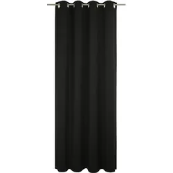 Vorhang WIRTH "Newbury", schwarz, B:130cm H:195cm, Baumwolle, Polyester, Gardinen, nach Maß