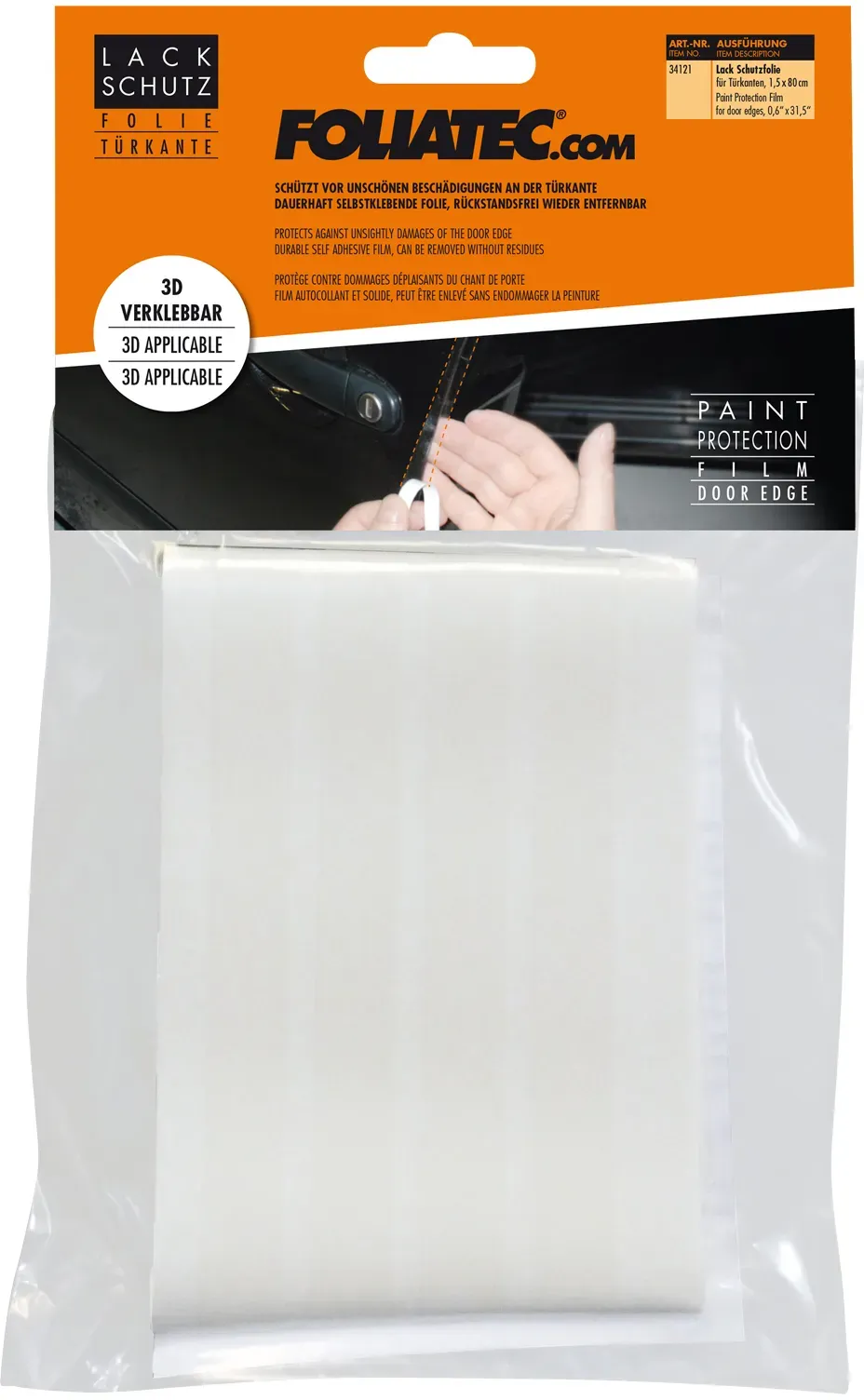 FOLIATEC Schutzfolie LACK Türkante, transparent 34121