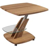 FUNKTIONSTISCH Castalia höhenverstellbar 70 x 70 x 47-64 Couchtisch Massivholz Kernbuche