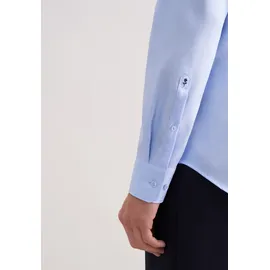 Seidensticker Businesshemd "Schwarze Rose", Herren, Gr. M (39), normale Ärmellängen, blau, 100% Baumwolle, unifarben, skinny fit, 2-Knopf-Manschette, Hemden, X-Slim 1/1 Kentkragen Uni