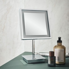 Emco Pure Rasier- und Kosmetikspiegel mit Beleuchtung, 3-fache Vergrößerung 109406015