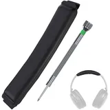 MMobiel Stirnband Ersatz für Bose QuietComfort 35, 35 II, 45 (QC35, QC35 II, QC45) Over-Ear Kopfhörer von MMOBIEL – Protein PU Kopfbandpolster, Headset Kopfkissen-Abdeckung Reparaturteil – Schwarz