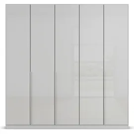 Rauch »Kleiderschrank Kleiderschränke Schrank Garderobe AGORDO mit Glasfront«, (in zwei Griff-Farben), durchdachte Innenausstattung, in 6 Breiten und 2 Höhen MADE IN GERMANY, grau