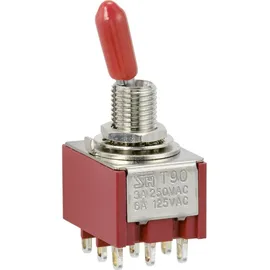 TRU Components TC-9354008 Wippschalter 250 V/AC 3A 3 x Ein/Ein rastend 1St.