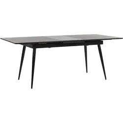 Ausziehbarer Esstisch MALDON Schwarz 160/200 cm 90 cm