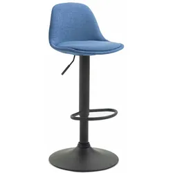 CLP Barhocker Kiel Stoff schwarz/blau