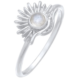 Elli Elli Ring Mondstein Sonne Astro Boho Style 925 Silber Ringe   Damen