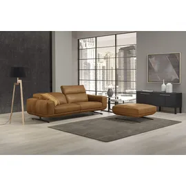 Egoitaliano "Gloria, super bequem und hochwertige Verarbeitung, edles Design", beidseitig verstellbare Rückenelemente, mit Metallfüßen braun|gelb