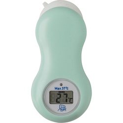 Rotho Babydesign Digitales Badethermometer, Thermometer + Hygrometer, Grün
