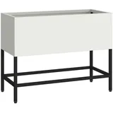 vidaXL Hochbeet 60x26x45 cm Weiß Stahl