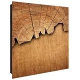 banjado Schlüsselkasten Glas Holz (Stahl Gehäuse, mit 50 Haken), 30 x 30 x 5 cm schwarz